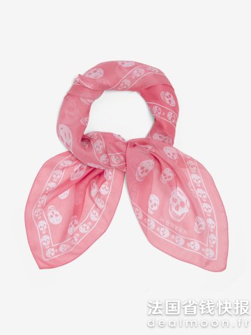 Classic 粉色骷髅头围巾