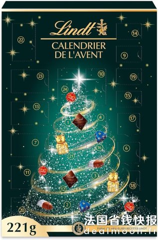Lindt巧克力圣诞日历 221g