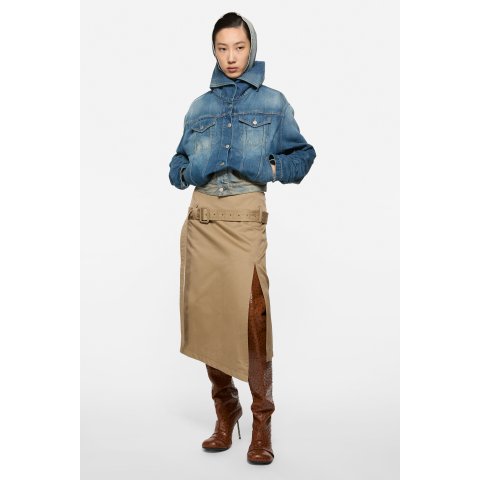 Acne StudiosCrinkled Denim Jacket Mid Blue