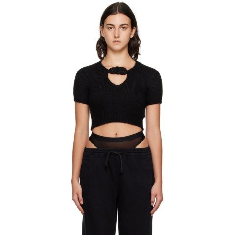 Alexander Wang亚历山大王 Black Keyhole 圆领T恤