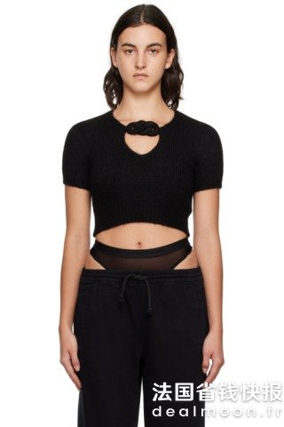 Alexander Wang亚历山大王 Black Keyhole 圆领T恤