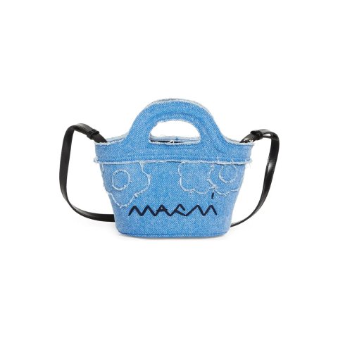 MarniTropicalia Embroidered Denim Bucket Bag