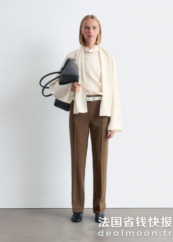 Marques 合身褶皱裤