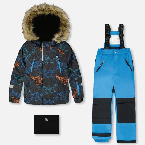 Play 印花夹克蓝色两件套