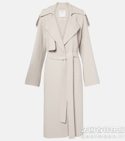 SportmaxFiore 羊毛大衣 腰带款