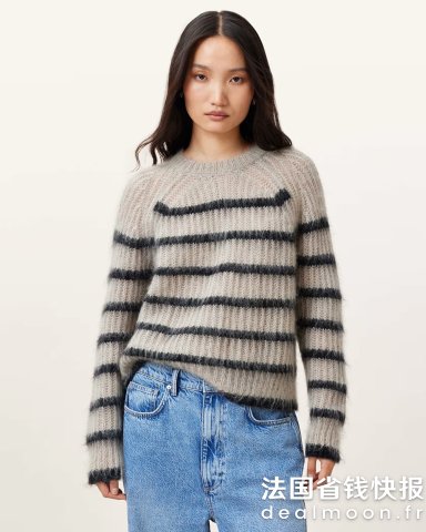 AllSaints爆款条纹毛衣 