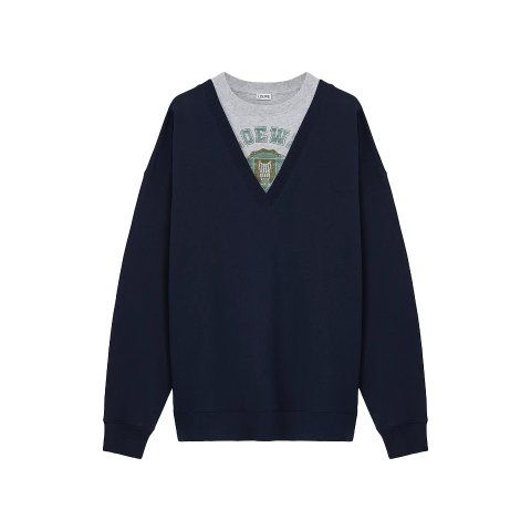 LoeweV-Neck Sweatshirt Trompe L oeil