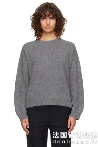 loulou de saison Tristan 羊驼毛混纺灰色毛衣