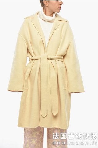 Burberry羊绒大衣 腰带款