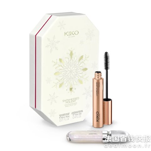 Kiko Milano3D水润唇彩和丰盈睫毛膏Snow-Kissed 节日彩妆套装