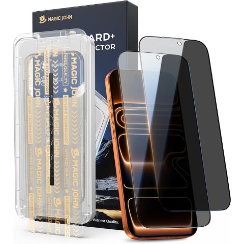MAGIC JOHN 隐私膜 适用iPhone 17 Pro Max 6.9英寸 2片装