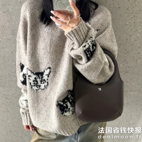 Acne Studios驼色图案毛衣