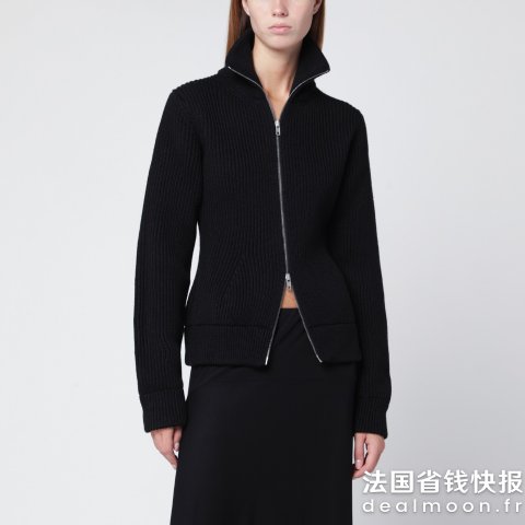 Maison MargielaMaison Margiela 羊毛拉链开衫黑色