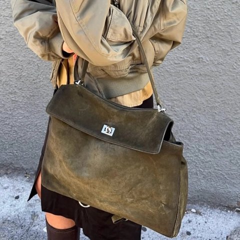 Rodeo 麂皮手提包 中号