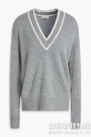 Sandro羊毛羊绒混纺毛衣