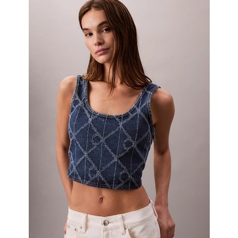 Calvin KleinDebardeur 牛仔短上衣 字母印花