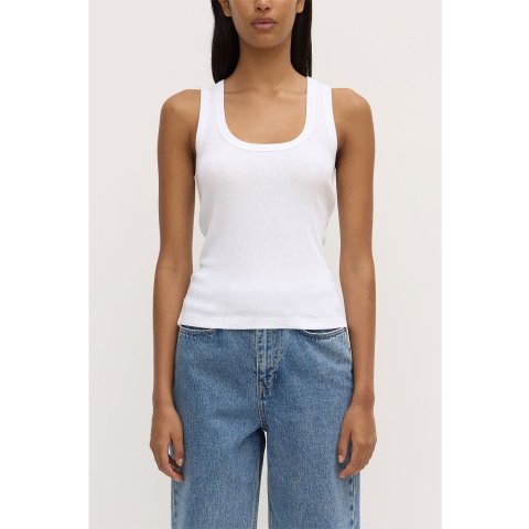 Robyn 白色罗纹背心