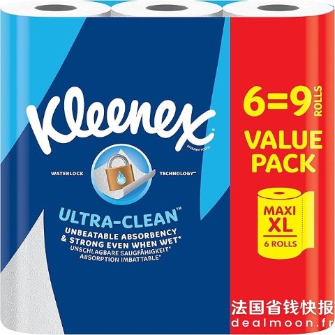 厨房纸6大卷Kleenex Ultra Clean 厨房纸 6卷装