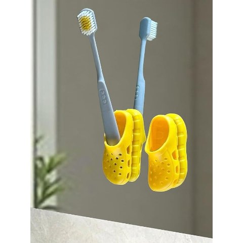 Mini 黄色牙刷架 1对