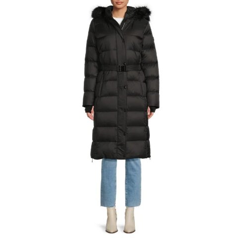 Michael KorsMissy Puffer Down Coat Faux-Fur Trim