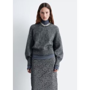 & Other StoriesMohair-Blend Balloon-Sleeve Jumper Dark Grey