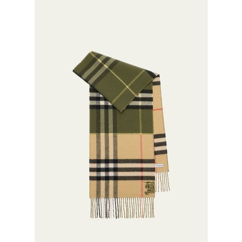 BurberryGet $50 Gift Card,Spend$1000 Get $300 Gift CardContrast Check Cashmere Scarf
