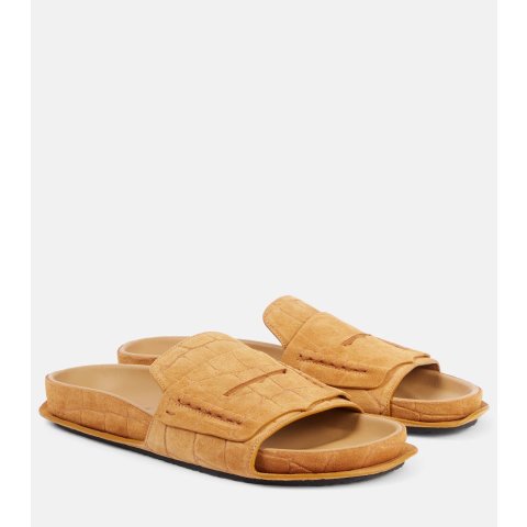 JacquemusJaquemus 麂皮莫卡辛拖鞋 棕色