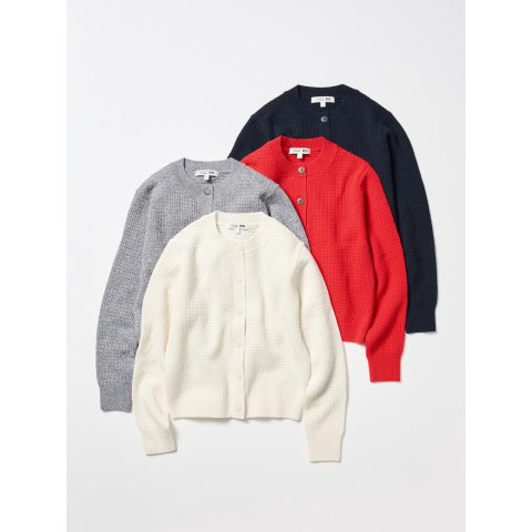 女羊毛混纺开衫