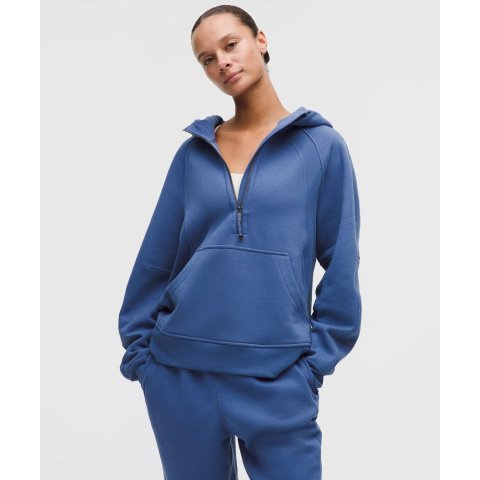 Lululemon Scuba 长款半拉链连帽衫