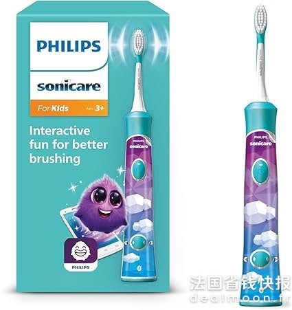 PhilipsSonicare HX6322/04 儿童电动牙刷 蓝绿色
