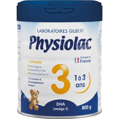 Physiolac口感自然，有助于良好消化3eme Age 婴幼儿奶粉 800g