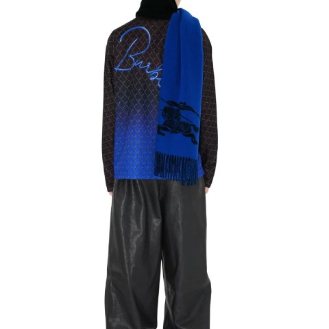  羊绒围巾 皇家蓝色