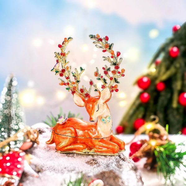 Christmas 驯鹿饰品盒