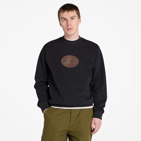 TimberlandMen s Leather Badge Sweatshirt