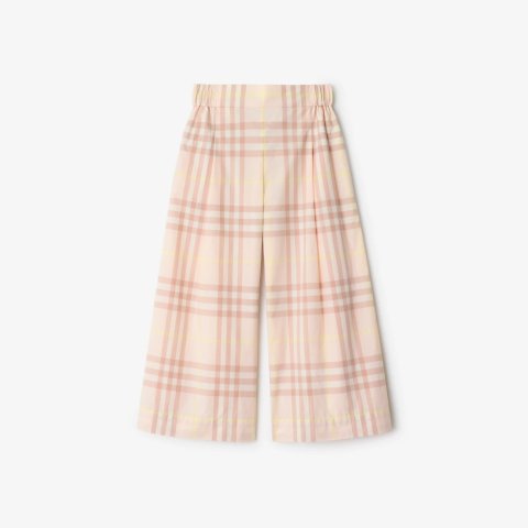 BurberryCheck Cotton Trousers 3-14 Years
