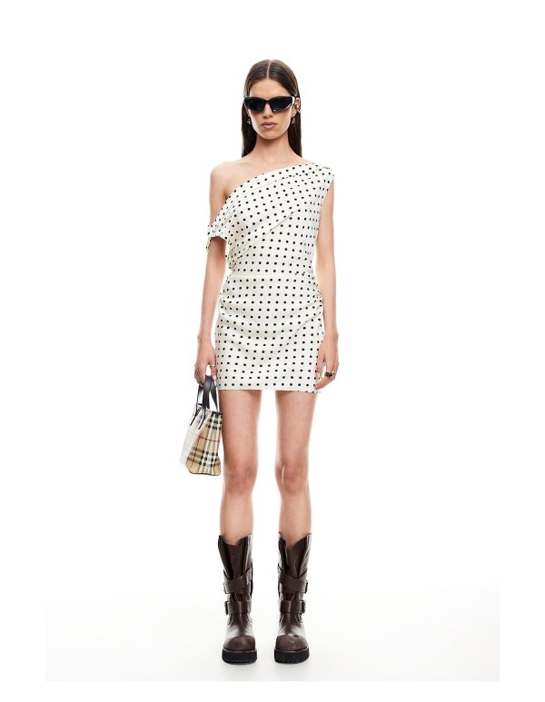 不规则波点 迷你连衣裙