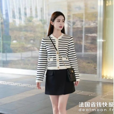 Maje这件真的就是香奈儿本香@Sanny Y小香风条纹羊毛针织开衫