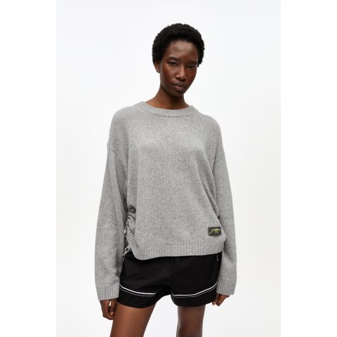 Ganni灰色羊毛混纺毛衣