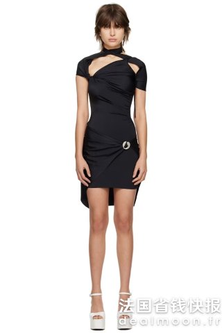 Coperni Black 褶裥迷你连衣裙