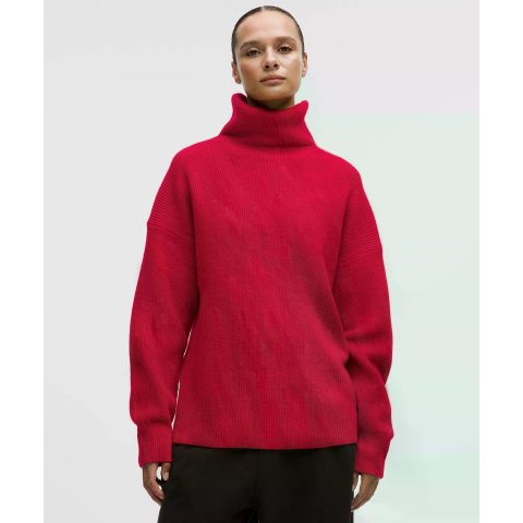 Cashmere 高领针织衫 宽松款