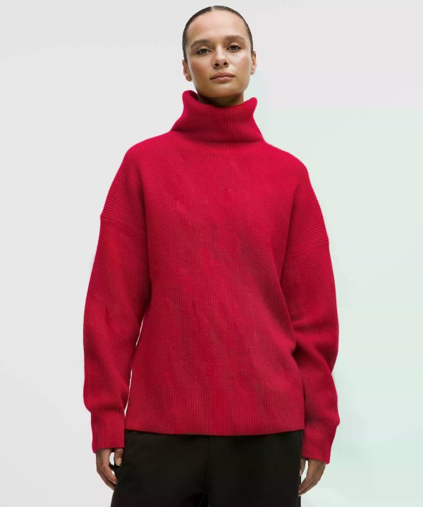 Cashmere 高领针织衫 宽松款