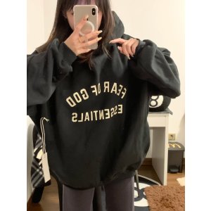  ESSENTIALS 抓绒连帽卫衣