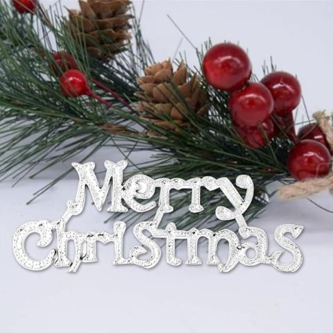 圣诞挂件银色4.5cm 3件装