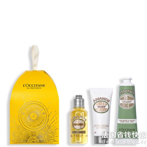 L Occitane25年 圣诞挂饰礼盒 杏仁3件套