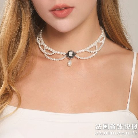 Victoria 双层水滴珍珠颈链