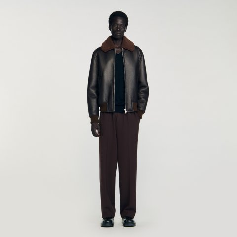 SandroReversed Leather Jacket