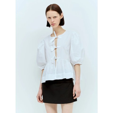 GanniCotton Poplin Peplum Blouse
