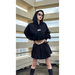 MM6 by Maison Martin Margiela超酷的卫衣！相似款@ACE冰美式MM6 连帽卫衣 黑色