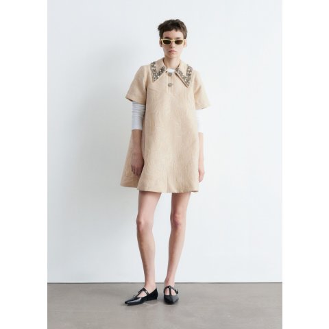 Jacquard 短袖迷你裙