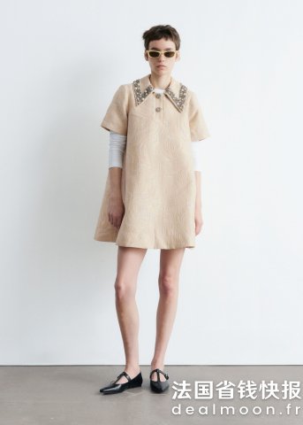 Jacquard 短袖迷你裙